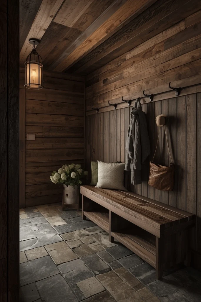 The Boho Mudroom with Patterned Baskets and Macramé