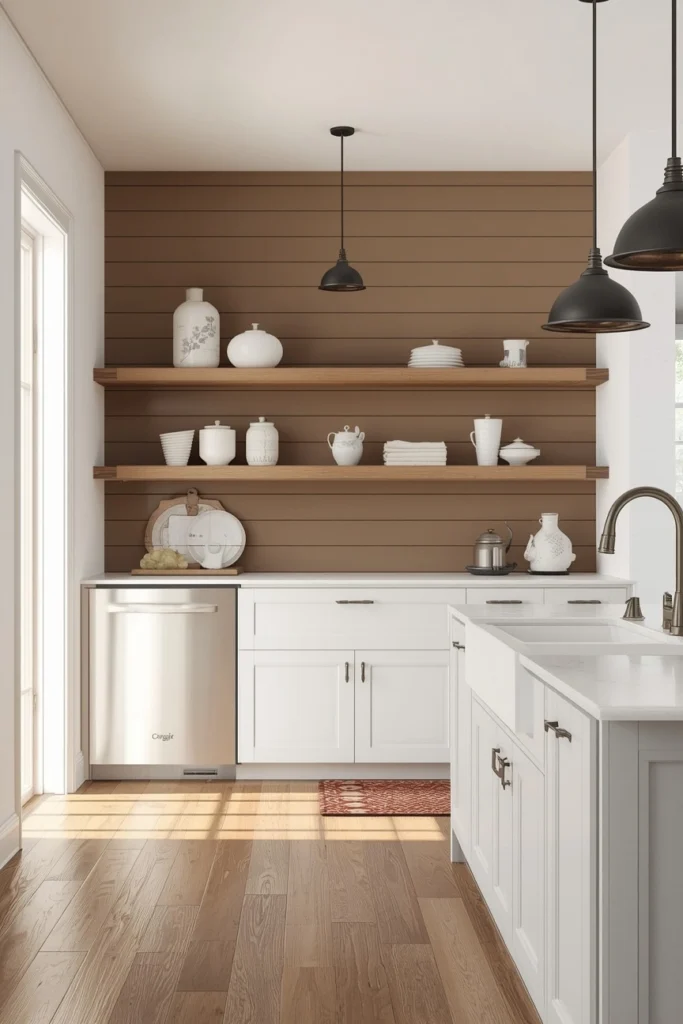 Shiplap Wall Farmhouse Kitchen