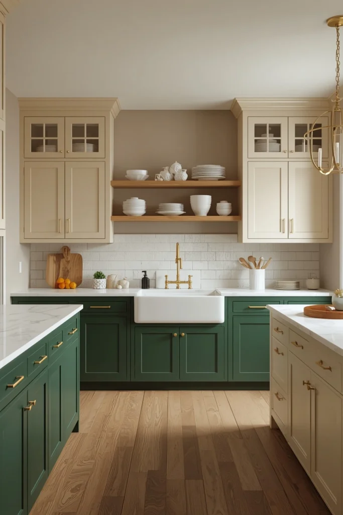 Two-Tone Cabinet Farmhouse Kitchen