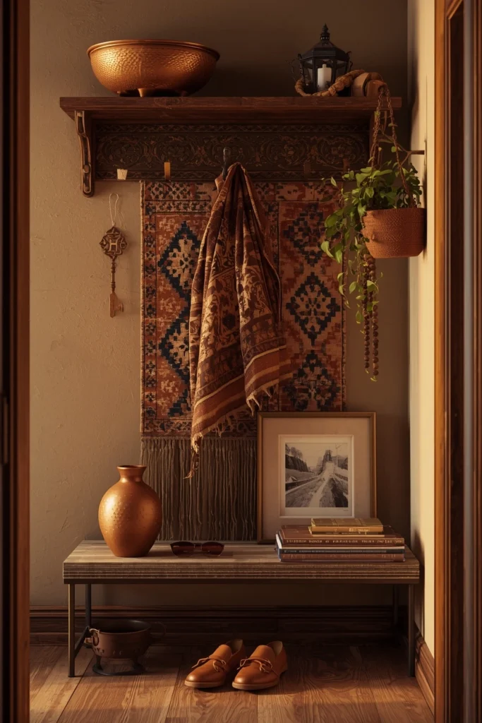 The Renter-Friendly Boho Mudroom: No Drill, All Style