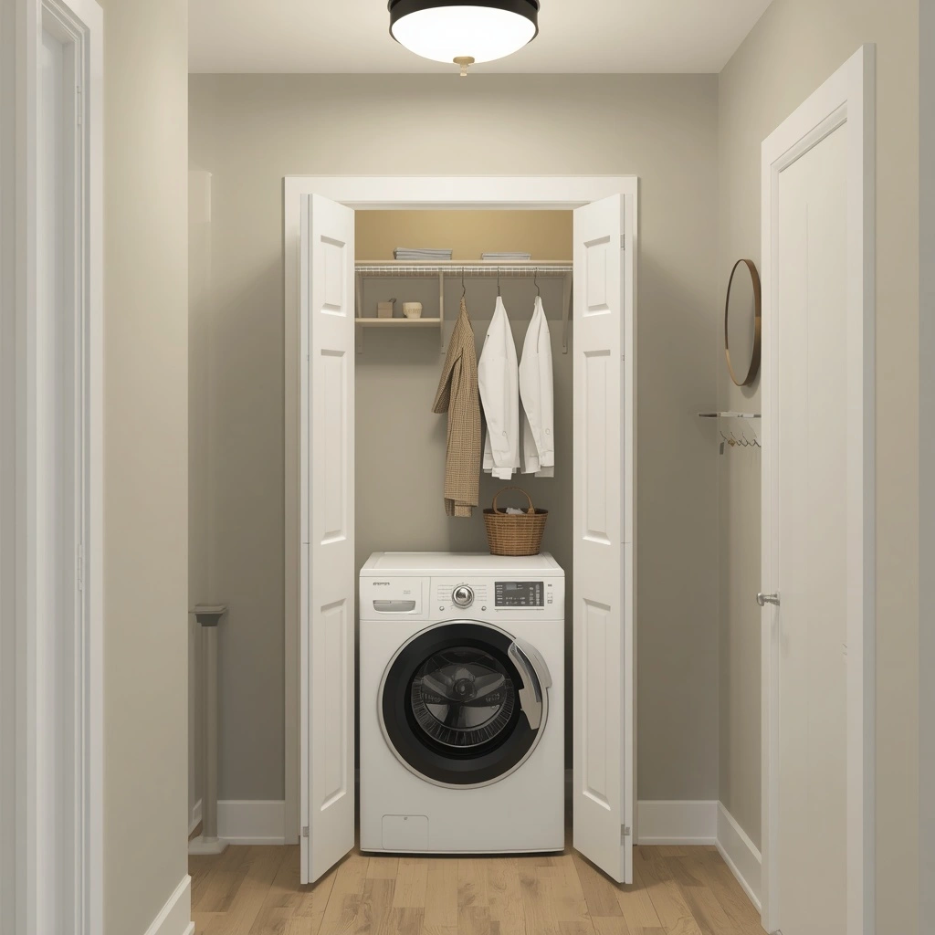 The Converted Closet Mudroom Laundry Combo