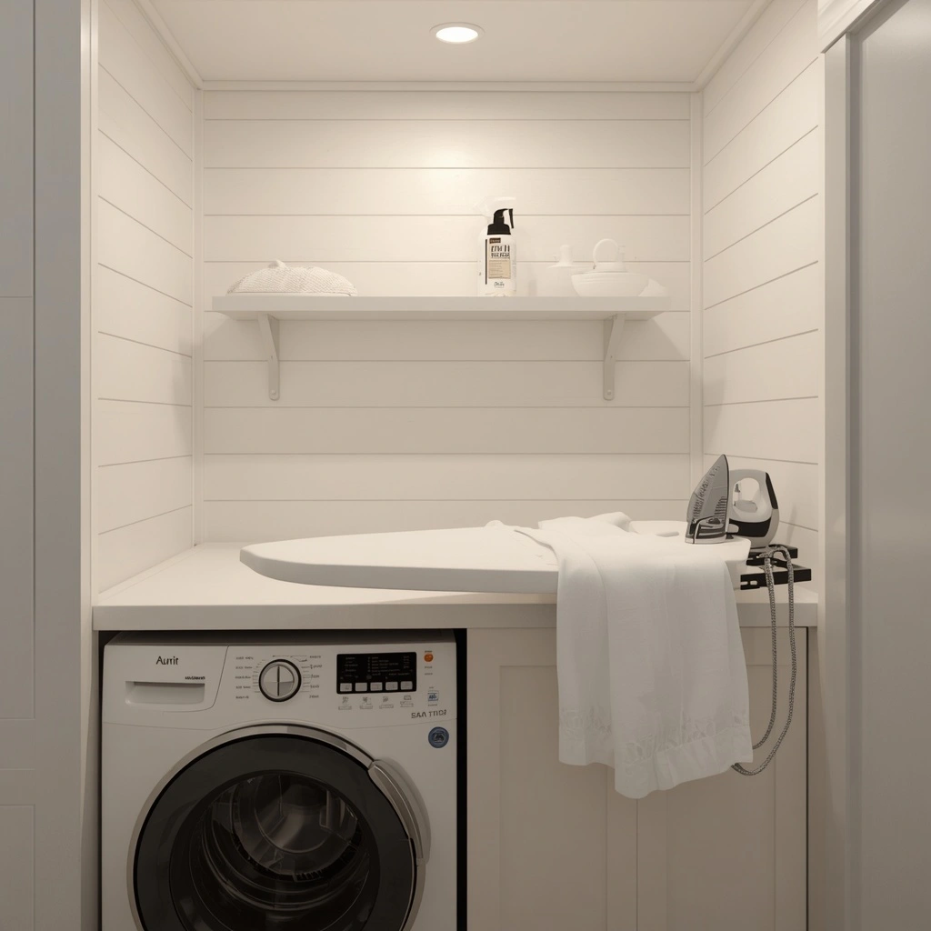 The Mudroom Laundry Combo With Built-In Ironing Station