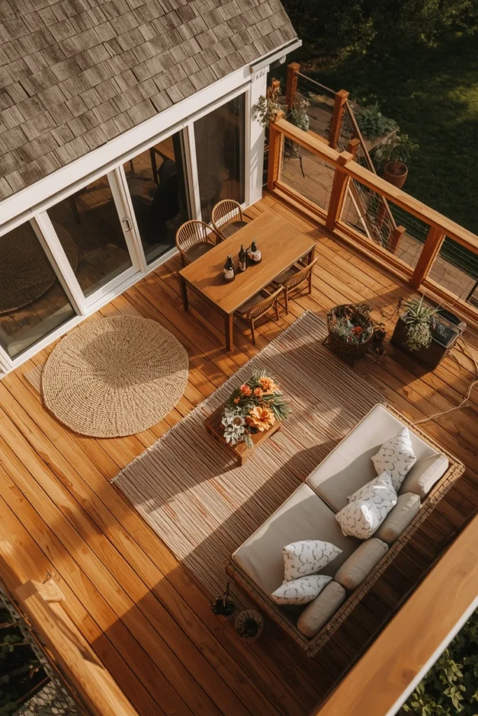 20 Back Deck Ideas That Make Your Outdoor Space Impossibly Inviting 2 backyard deck, featuring warm honey-toned composite decking,