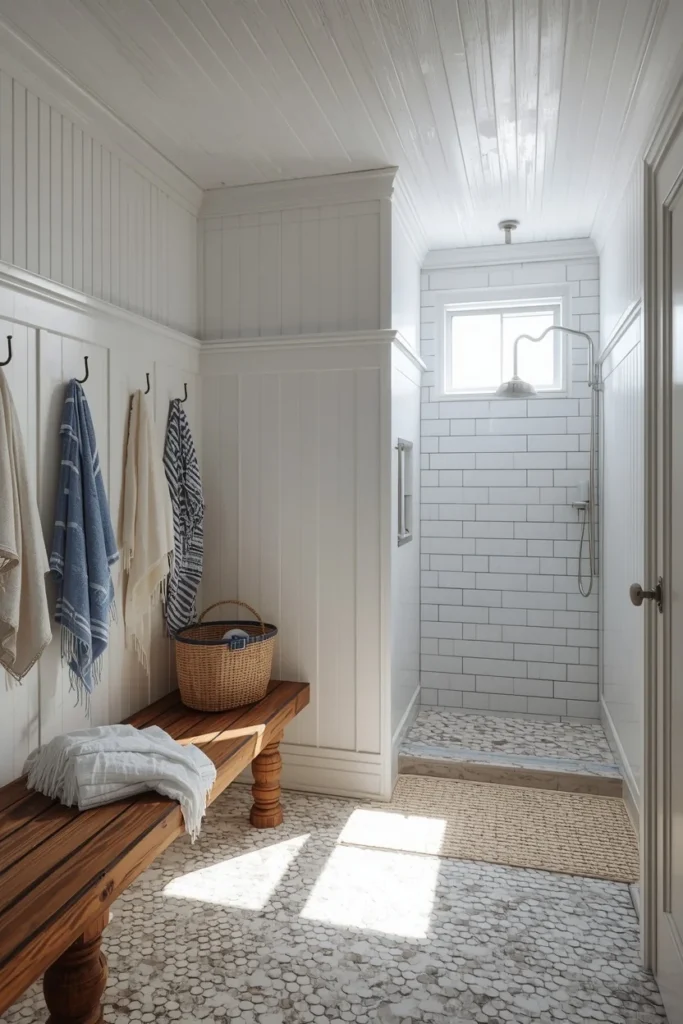  backyard pool house changing room interior