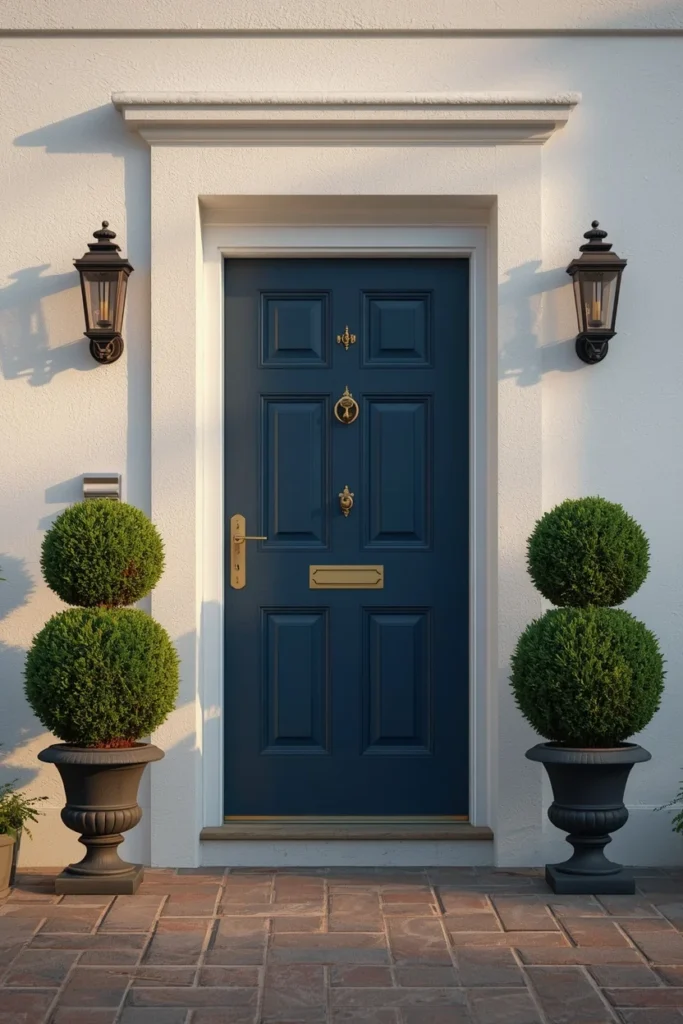 22 Home Entrance Decor Ideas That Make a Stunning First Impression Every Time 2 home entrance, featuring a deep ink blue front door