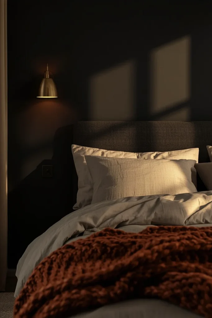 17 Moody Black Bedroom Ideas That Are Hauntingly Beautiful & Chic 2 bedroom, featuring matte black accent wall behind a bed