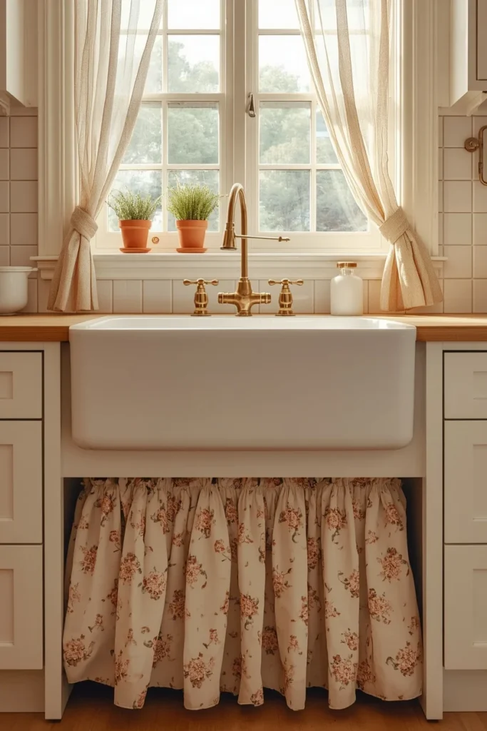 The Skirted Sink cottagecore kitchen