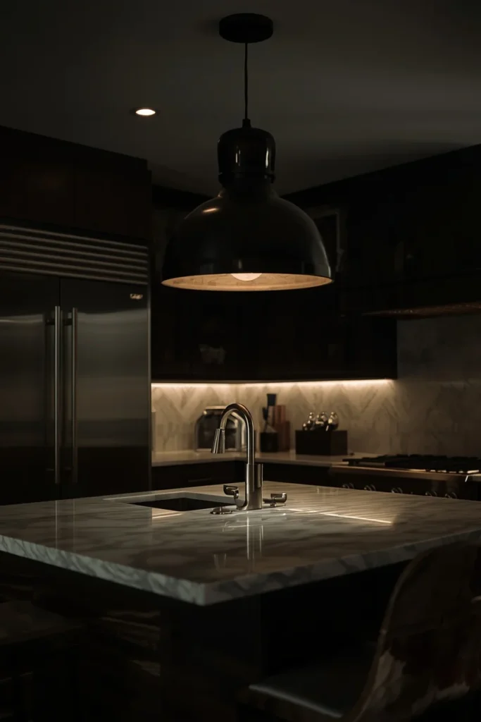 25 Kitchen Island Ideas That Steal the Show in Every Home 11 Statement Lighting Island