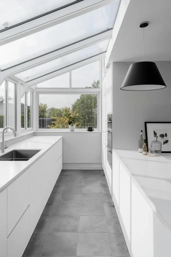 16 Solarium Kitchen Ideas That Flood Your Home With Beautiful Light 11 Minimalist Glass-Box Solarium
