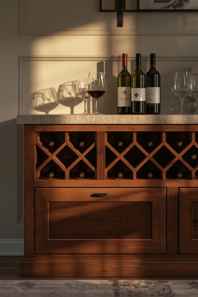 17 Built-In Dining Room Cabinet Ideas That Are Beautiful & Super Practical 12 dining room built-in sideboard, featuring a stone countertop