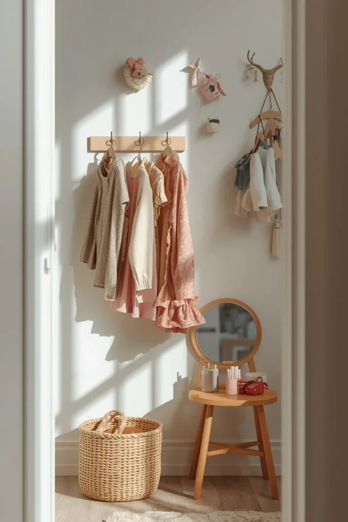 children's playroom, featuring a dress-up corner 