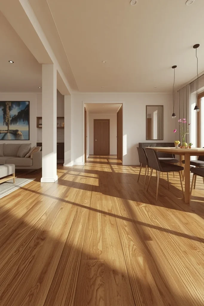 20 Genius Ways to Connect Your Living & Dining Room Seamlessly & Stylishly 12 open concept home interior, featuring wide plank wood flooring