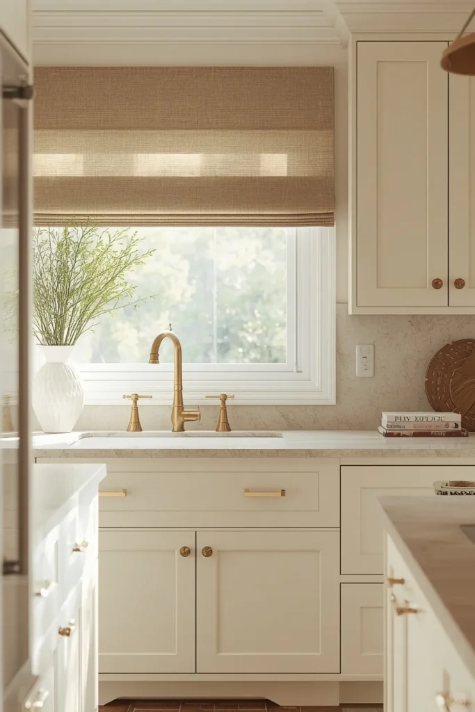 20 White Kitchen Ideas That Are Bright, Fresh & Absolutely Dreamy 11 kitchen wide shot, featuring creamy alabaster cabinetry,