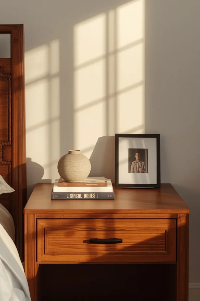 16 Classy Bedroom Ideas That Ooze Quiet Luxury Without the Price Tag 13 bedroom nightstand, featuring a single ceramic lam