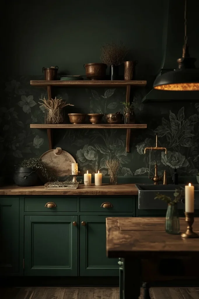 The Dark Cottagecore Kitchen
