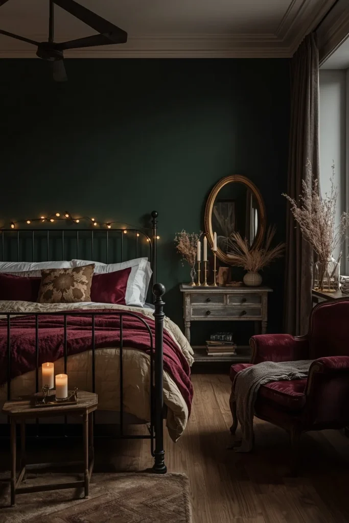 18 Dark Cottagecore Bedroom Ideas That Feel Magical & Deeply Cozy 13 The Fully Realized Dark Cottagecore Sanctuary