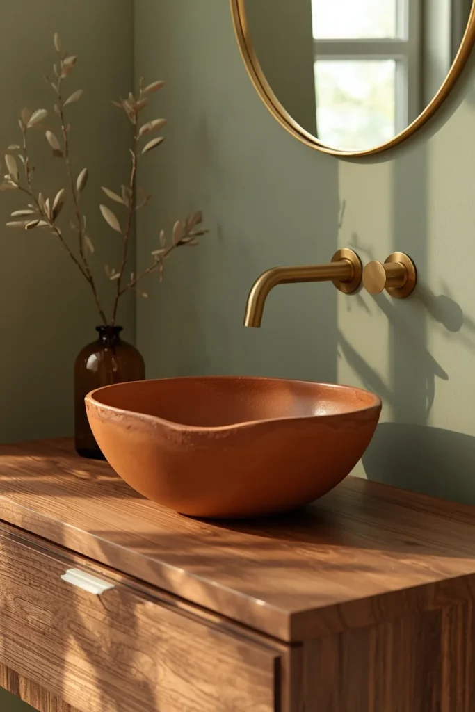 23 Half Bathroom Ideas That Turn a Tiny Room Into a Total Showstopper 13 a Vessel Sink for Sculptural Drama