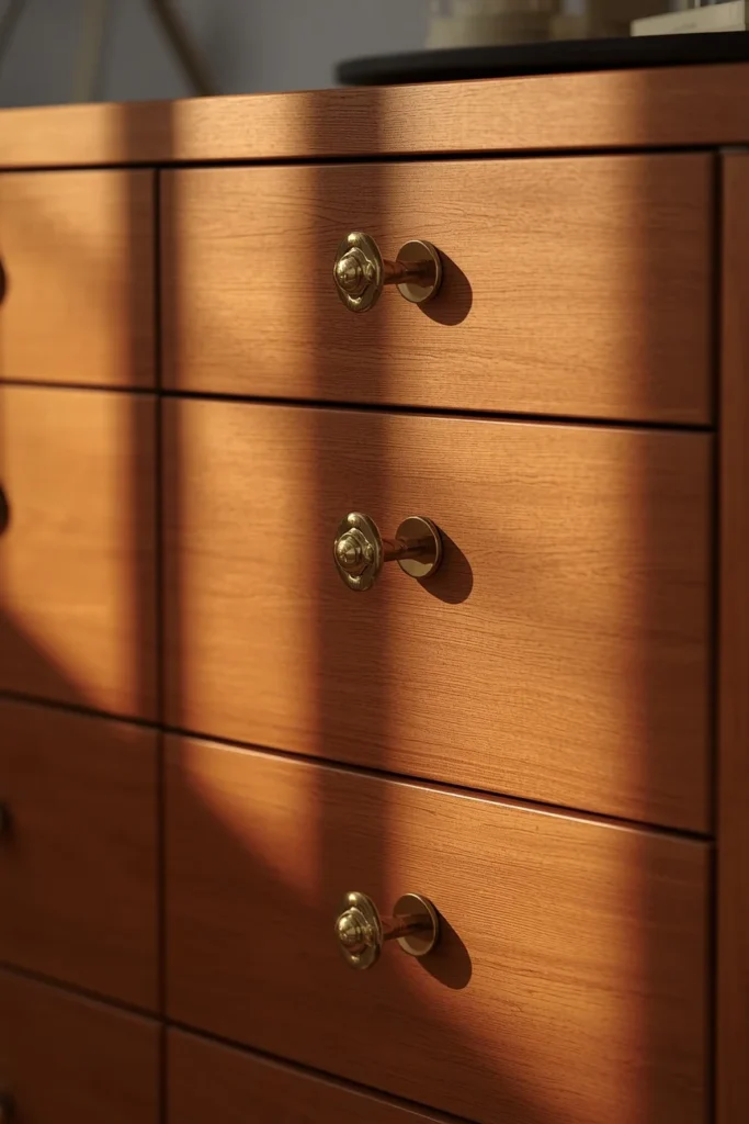 dresser close-up, featuring a IKEA HEMNES-style dresser 