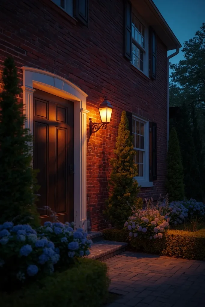 25 Red Brick House Exterior Ideas That Make Traditional Look Incredibly Chic 12 the landscaping and lightening in red brick house
