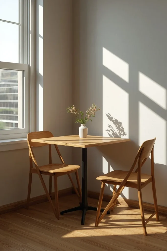 19 Small Dining Room Ideas That Are Big on Style & Even Bigger on Charm 14 small dining nook, featuring a drop-leaf wood table