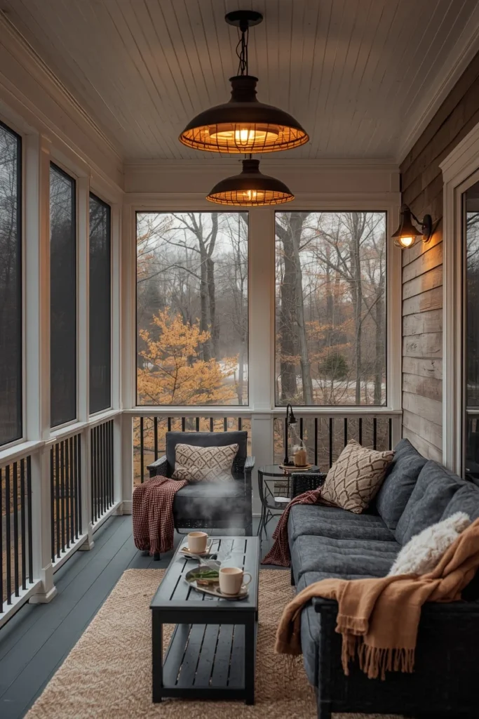 18 Back Porch Ideas That Make Outdoor Living Feel Like Pure Heaven 15 Back porch in cool autumn weather