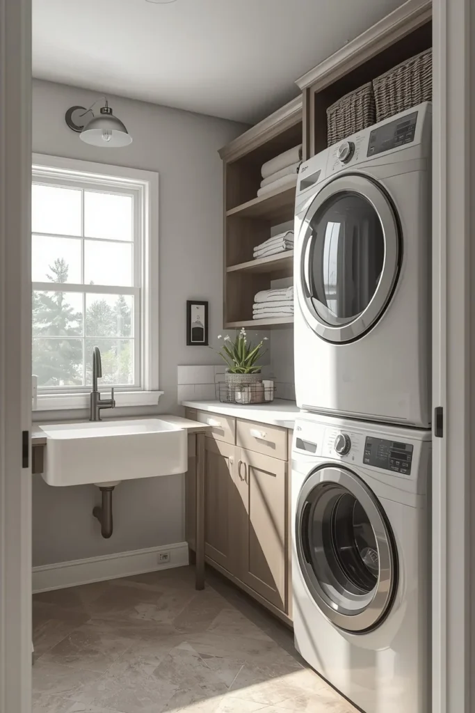16 Mudroom Design Ideas That Make the Messiest Space in Your Home Look Amazing 14 mudroom and laundry combo featuring a deep farmhouse sink