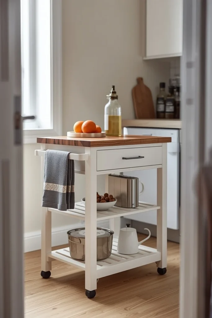25 Kitchen Island Ideas That Steal the Show in Every Home 16 Compact Rolling Island