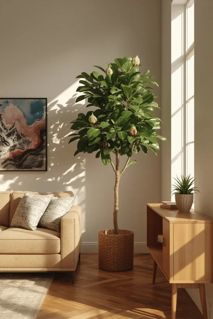 20 Genius Ways to Connect Your Living & Dining Room Seamlessly & Stylishly 17 open concept room, featuring a tall fig tree