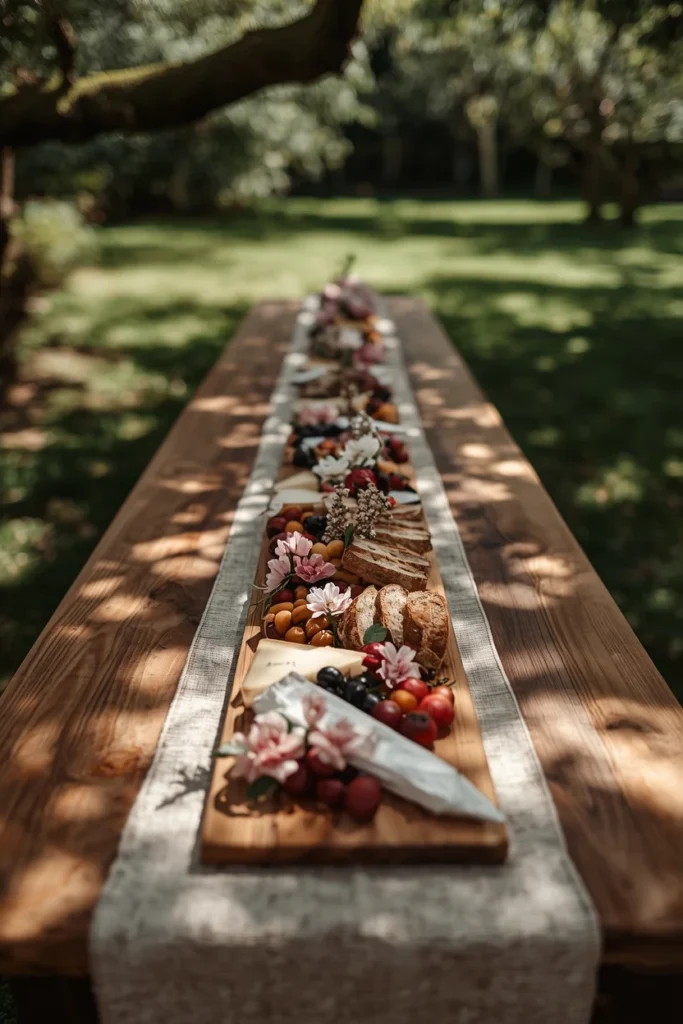 16 Spring Tablescape Ideas That Make Every Meal Feel Like a Garden Party 17 wide angle shot of a long garden party table