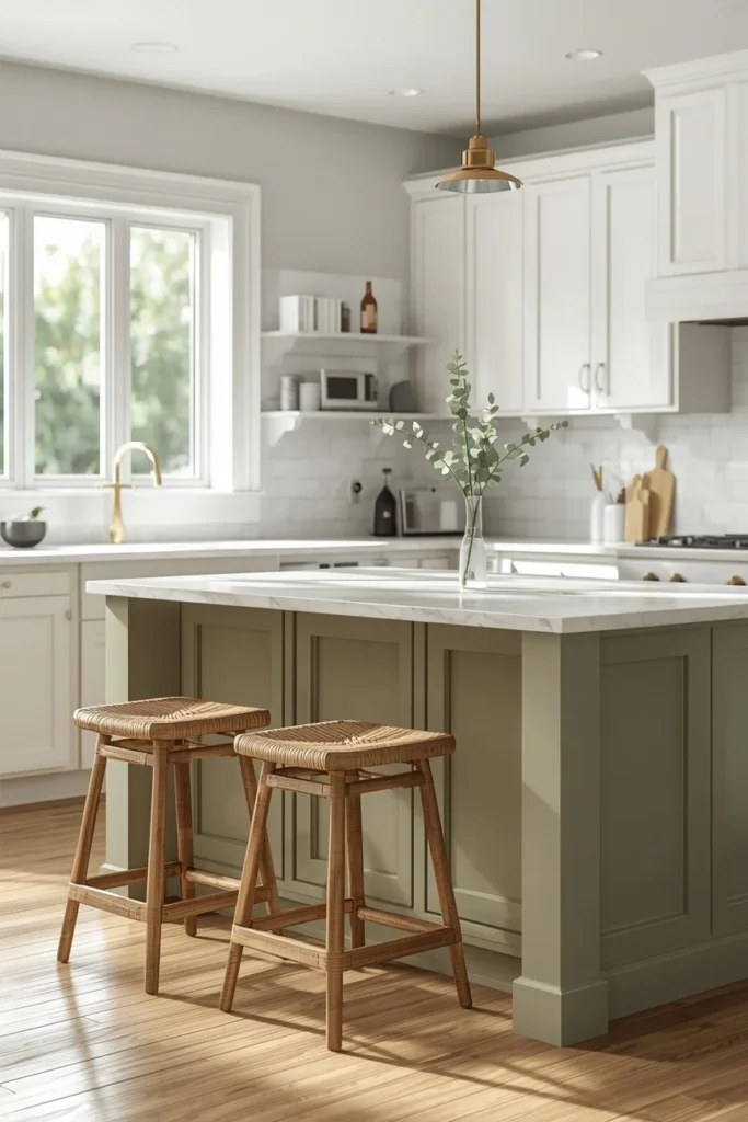 20 White Kitchen Ideas That Are Bright, Fresh & Absolutely Dreamy 16 countertop close-up, featuring white quartz with subtle gray veining