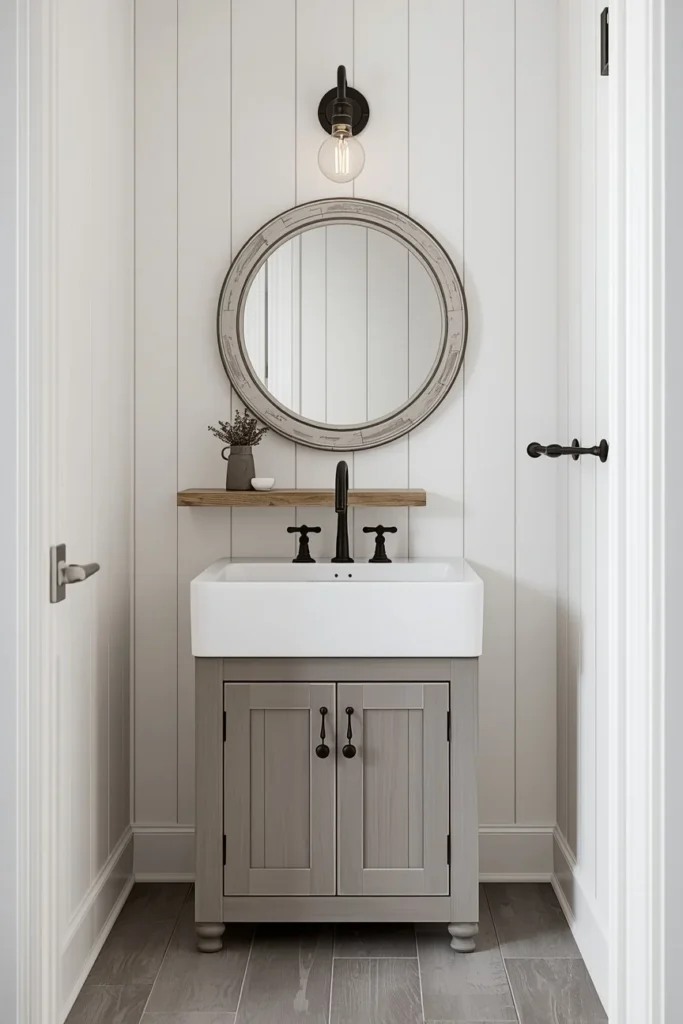 23 Half Bathroom Ideas That Turn a Tiny Room Into a Total Showstopper 18 Spa Minimal Powder Room