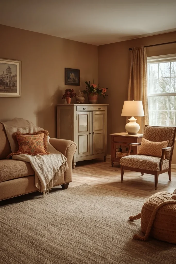 Cottage-Style Cozy Basement