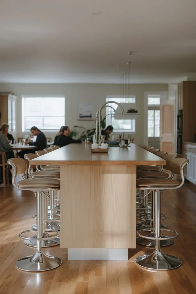 25 Kitchen Island Ideas That Steal the Show in Every Home 19 Parallel Seating Island