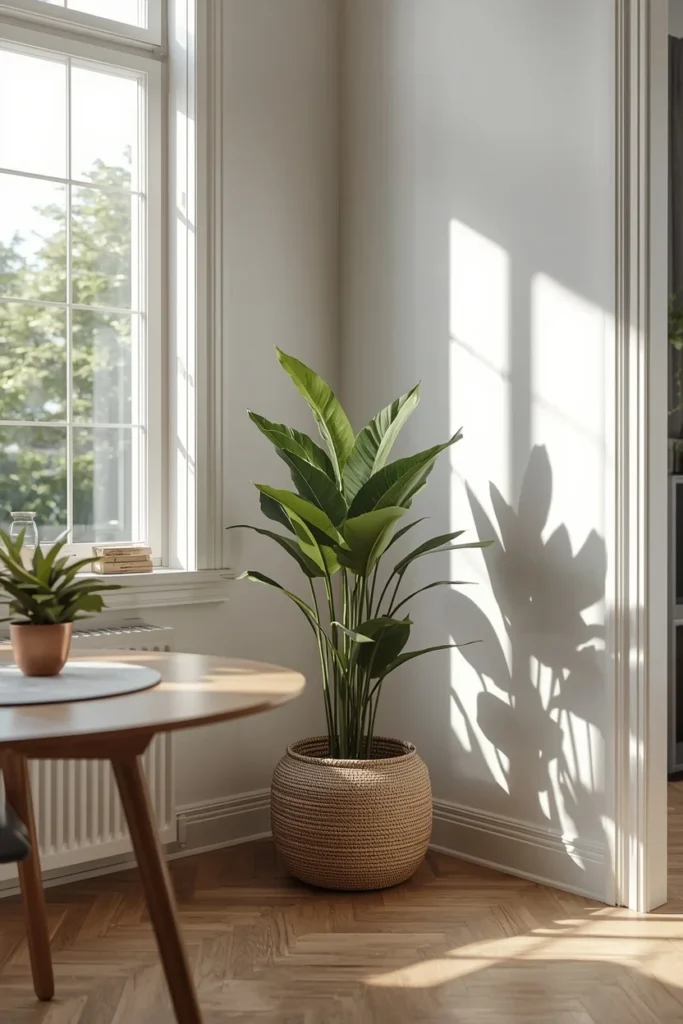 19 Small Dining Room Ideas That Are Big on Style & Even Bigger on Charm 19 small dining room corner, featuring one substantial potted plant