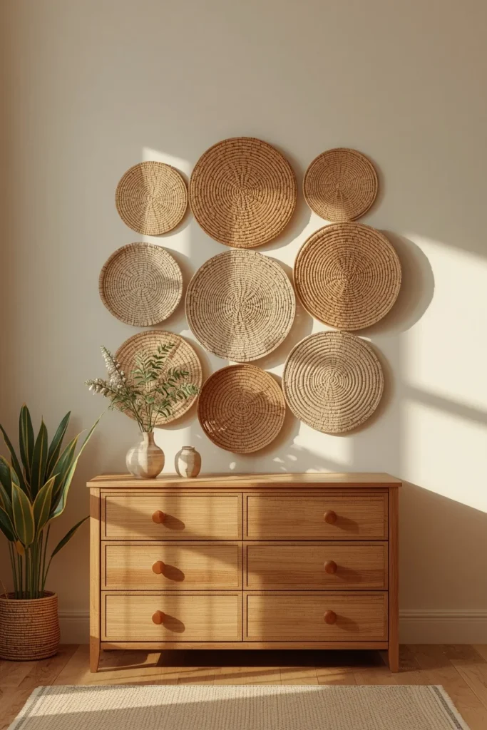 Woven Wall Basket Display