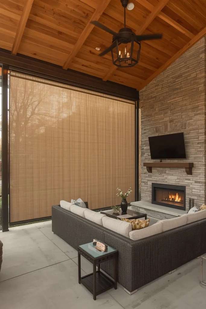 18 Back Porch Ideas That Make Outdoor Living Feel Like Pure Heaven 3 Retractable and Pleated Screen back porch