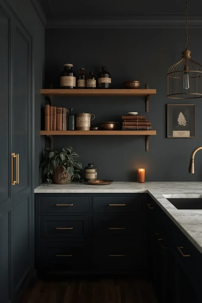 kitchen aesthetic ideas cabinatery dark