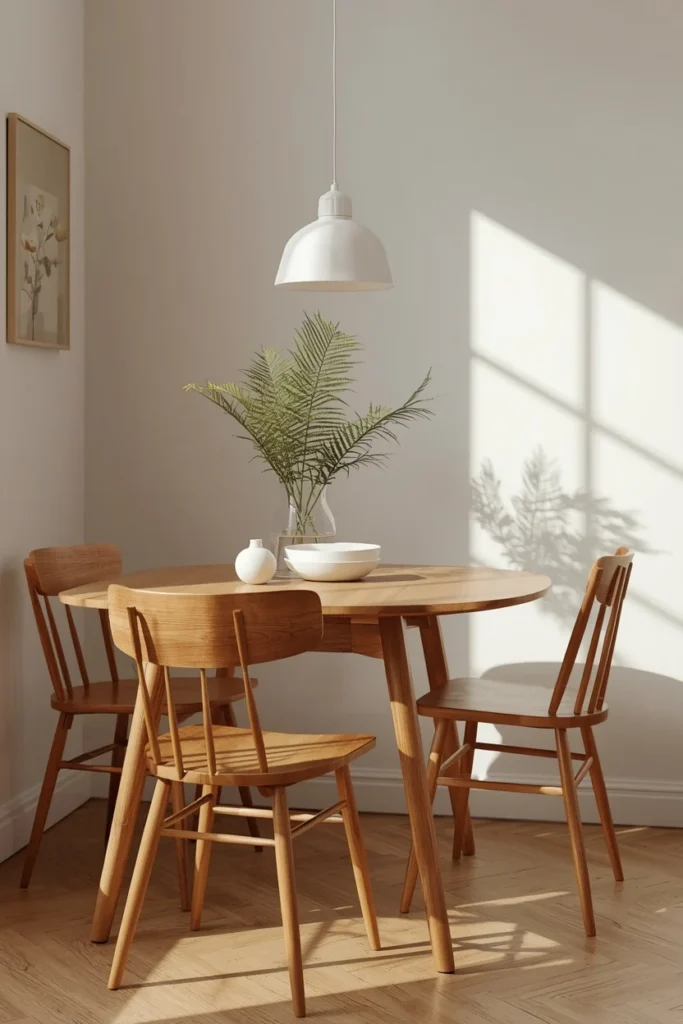19 Small Dining Room Ideas That Are Big on Style & Even Bigger on Charm 3 small dining room, featuring a wood table surrounded by three different chair styles