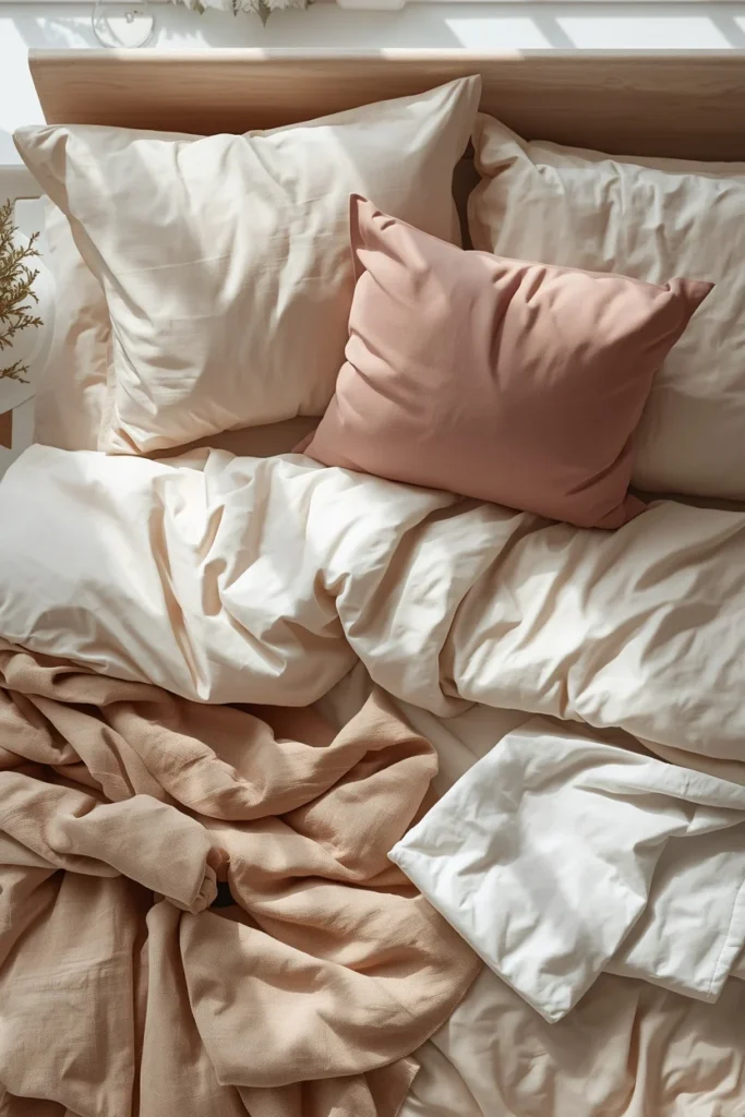 Warm Neutral Palette summer bedding