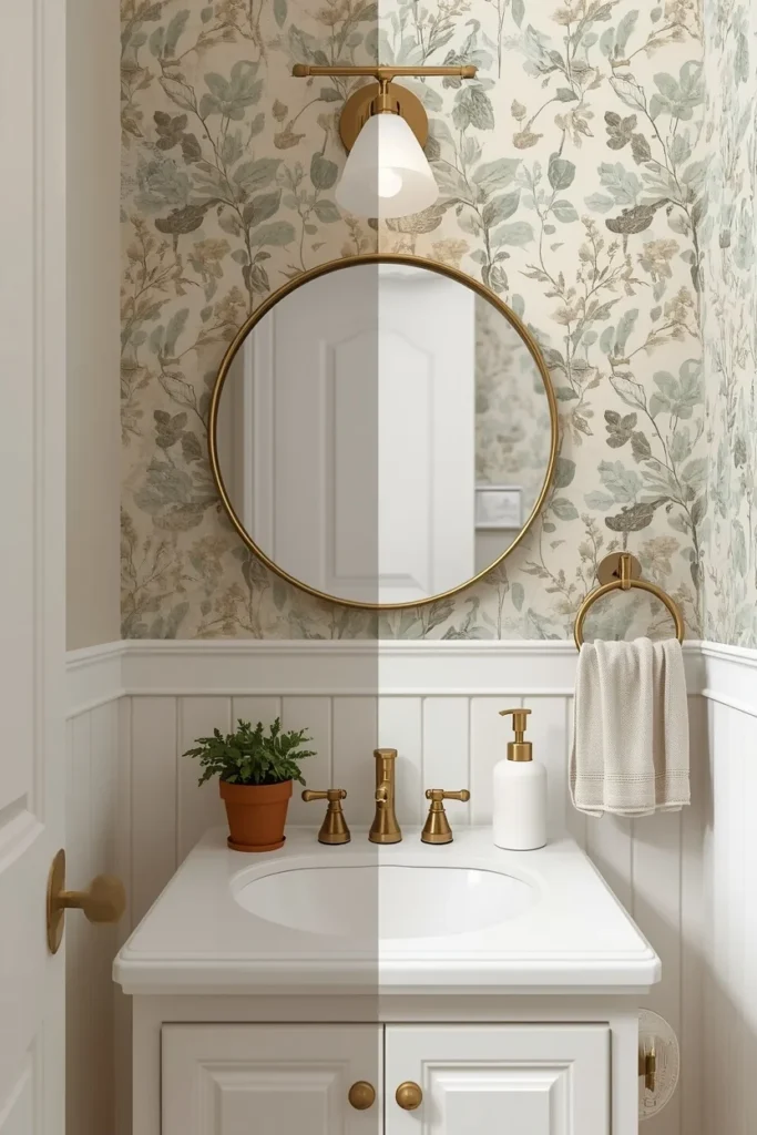 23 Half Bathroom Ideas That Turn a Tiny Room Into a Total Showstopper 21 Budget Refresh Before/After