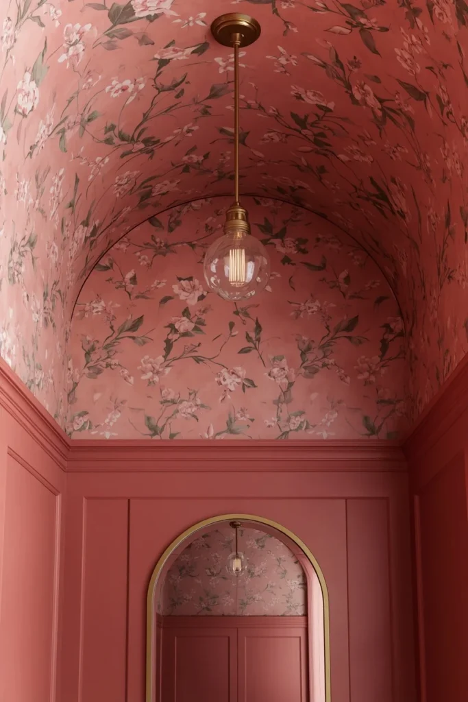 23 Half Bathroom Ideas That Turn a Tiny Room Into a Total Showstopper 22 Ceiling Moment