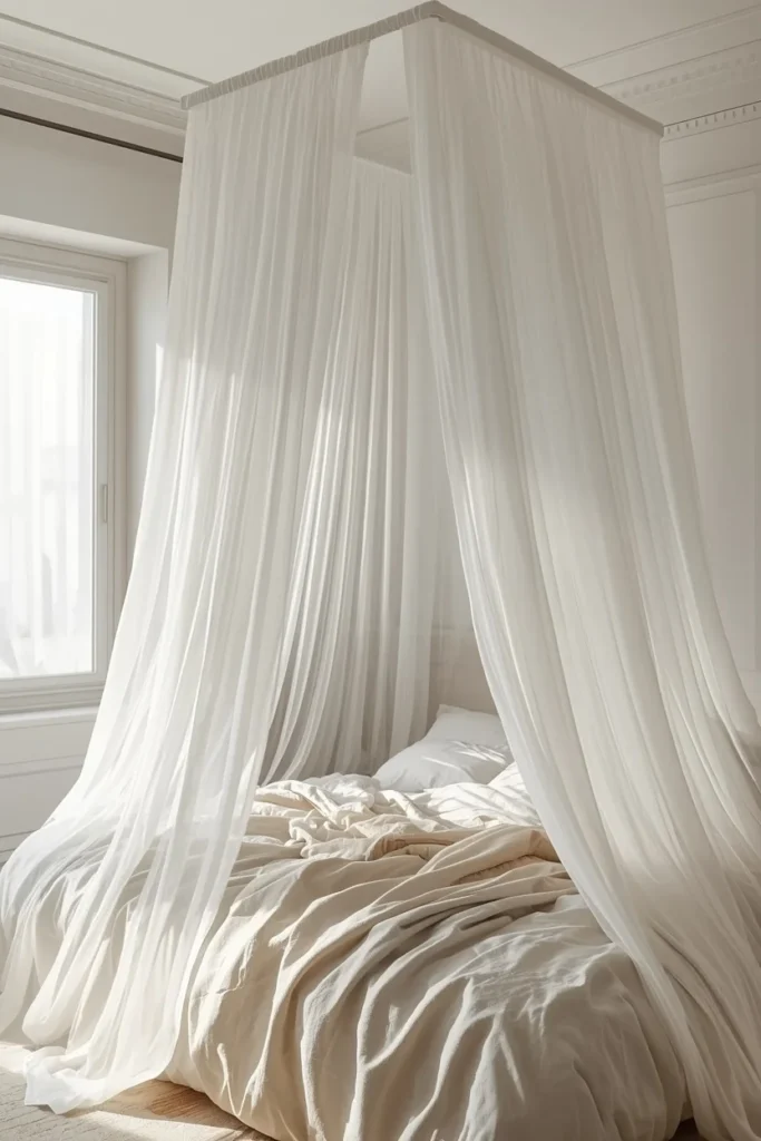 Airy Sheer Bed Canopy or Curtain Drape