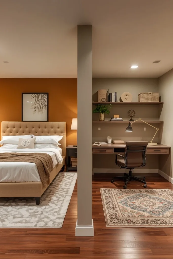 22 Basement Bedroom Ideas That Are Cozy, Stylish & Surprisingly Bright 23 Bedroom + Home Office