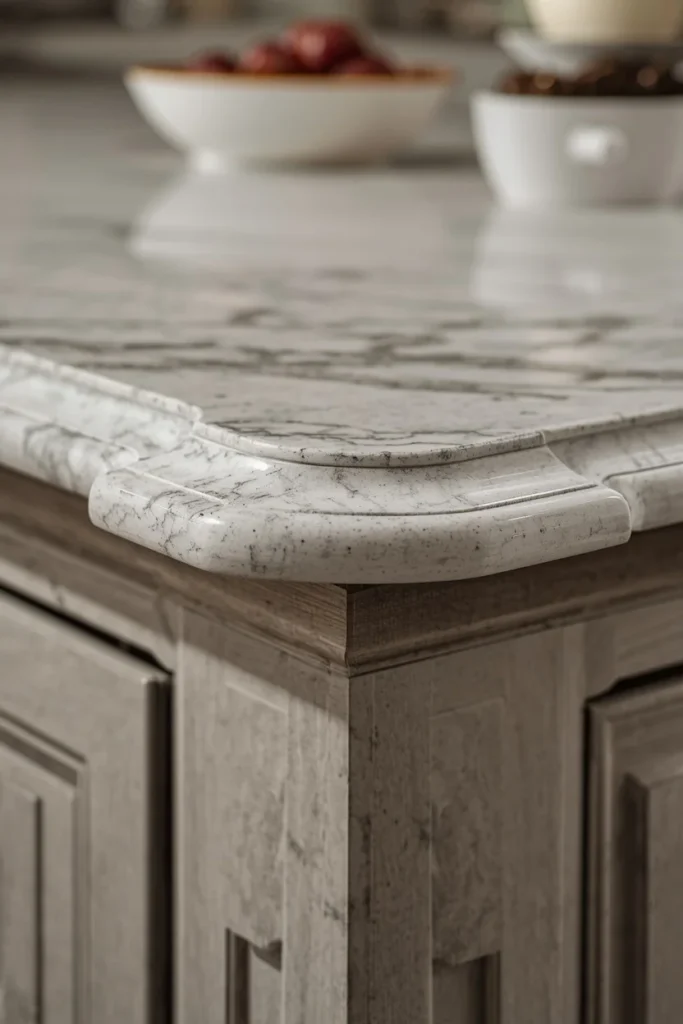 25 Kitchen Island Ideas That Steal the Show in Every Home 23 Decorative Edge Profile Island