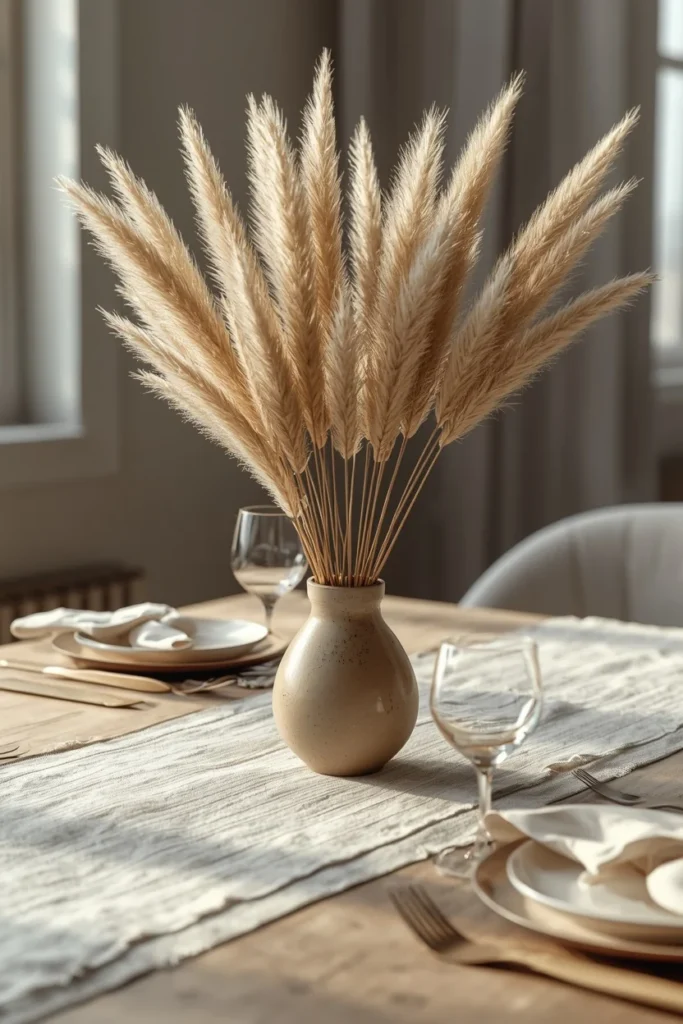25 Modern Dining Room Ideas That Are Chic, Sleek & Totally Pin-Worthy 25 dining table close-up, featuring a low seasonal centerpiece