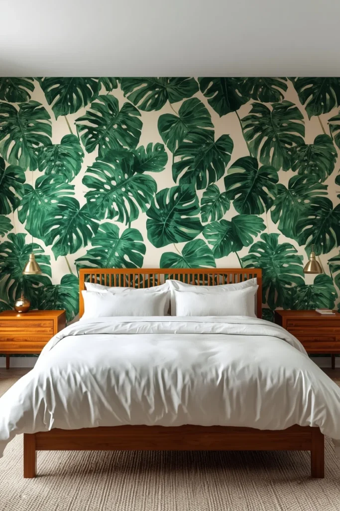 Oversized Floral bedroom With Moody Dark Background