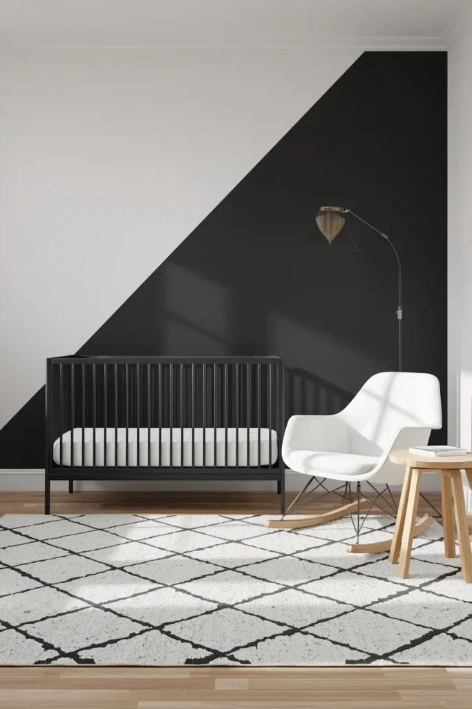 19 Gender Neutral Nursery Ideas That Are Modern, Stylish & Perfectly Timeless 4 modern nursery, featuring a matte black metal crib