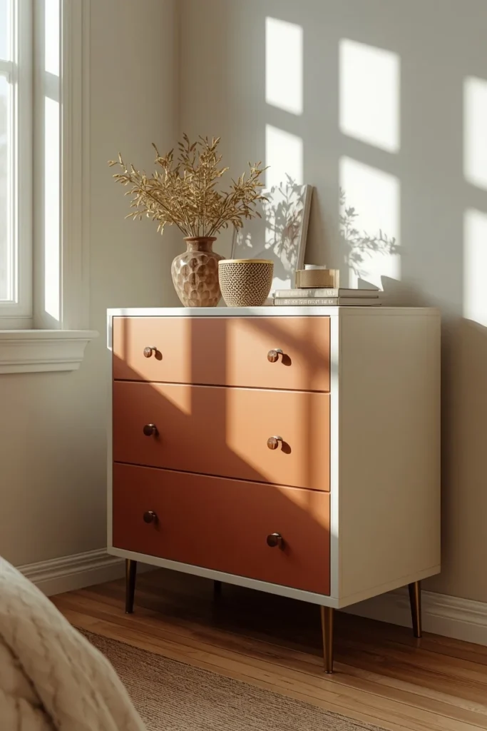  a hacked IKEA MALM dresser painted cream