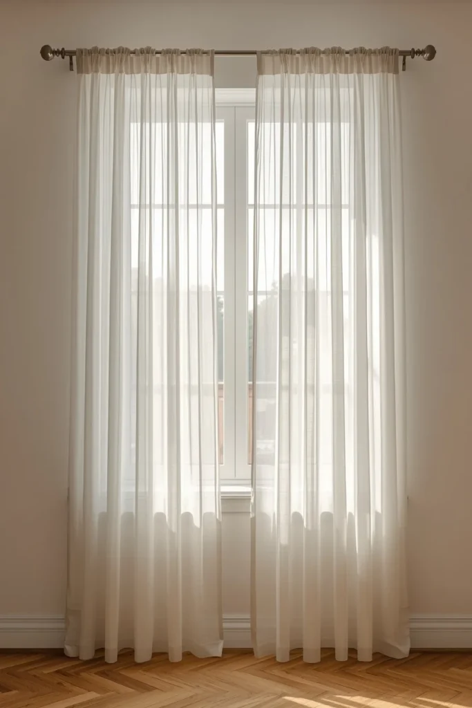 Tension Rod Curtain Layering
