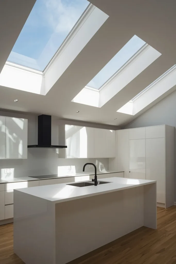 16 Solarium Kitchen Ideas That Flood Your Home With Beautiful Light 4 Skylight-Only Solarium Effect